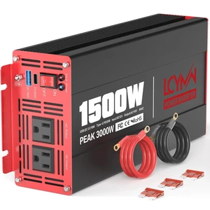 600W Power Inverter DC 12V to AC 110V Converter with 2 AC Outlets, Cigarette Lighter Port, 2 USB QC3.0 18W & 2 Type-C PD 30W Car Charger with Alligator Battery Clamp for Phone Camping Emergency Power 600W Power Inverter DC 12V to AC 110V Converter with 2 AC Outlets, Cigarette Lighter Port, 2 USB QC3.0 18W & 2 Type-C PD 30W Car Charger with Alligator Battery Clamp for Phone Camping Emergency Power