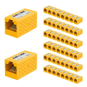 iwillink RJ45 Coupler Ethernet Connector, Female to Female, 50 Pack, Yellow iwillink RJ45 Coupler Ethernet Connector, Female to Female, 50 Pack, Yellow