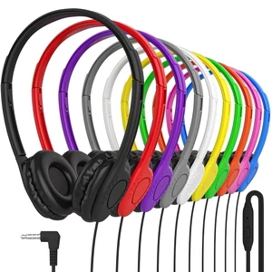 Bulk Classroom Headphones with Microphone 30 Pack, Wired On-Ear Student Headsets, 3.5mm Stereo Plug, Adjustable Headband, Leatherette Ear Cushions for School, Chromebook, Laptop, Library, Testing Bulk Classroom Headphones with Microphone 30 Pack, Wired On-Ear Student Headsets, 3.5mm Stereo Plug, Adjustable Headband, Leatherette Ear Cushions for School, Chromebook, Laptop, Library, Testing