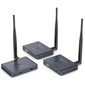 Wireless HDMI Transmitter and 2 Receivers with Loop Out 328FT/100M,2.4G+5.8G Wireless HDMI Extender Support 1080P@60Hz HD Video Output Streaming from STB, PC, DVD, CCTV to TV, Projector, Wireless HDMI Transmitter and 2 Receivers with Loop Out 328FT/100M,2.4G+5.8G Wireless HDMI Extender Support 1080P@60Hz HD Video Output Streaming from STB, PC, DVD, CCTV to TV, Projector,