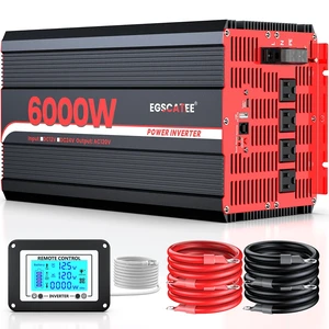 6000W Power Inverter 12V DC to 120V AC,12000W Peak Power for Off-Grid Solar 6000W Power Inverter 12V DC to 120V AC,12000W Peak Power for Off-Grid Solar
