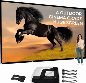 IOLIEO 300 Inch Projector Screen, Foldable White Outdoor Movie Screen 16:11 IOLIEO 300 Inch Projector Screen, Foldable White Outdoor Movie Screen 16:11