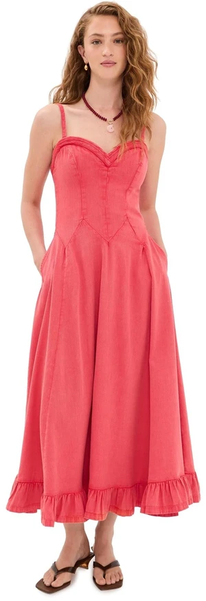 Free People Womens Another Season Midi Dress Sour Sweet X-Small Free People Womens Another Season Midi Dress Sour Sweet X-Small
