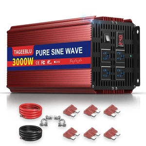 TAGEEBLU 24V 3000W Pure Sine Wave Power Inverter, 24V DC to 110V-120V AC TAGEEBLU 24V 3000W Pure Sine Wave Power Inverter, 24V DC to 110V-120V AC