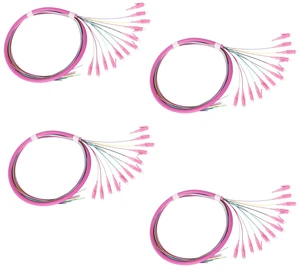 fyboptwu 12-Strand LC OM4 Multimode Pigtail 1.2m, 4-Pack fyboptwu 12-Strand LC OM4 Multimode Pigtail 1.2m, 4-Pack
