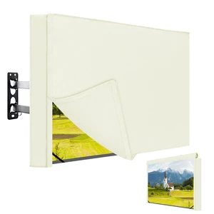 Easy-Going Outdoor TV Cover with Roll Up Front Flat - Waterproof & Weatherproof for 65-70 inch Flat Screen TV, Beige Easy-Going Outdoor TV Cover with Roll Up Front Flat - Waterproof & Weatherproof for 65-70 inch Flat Screen TV, Beige