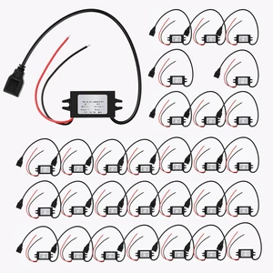 Weewooday 30 Pieces 12V/24V to 5V USB Dc Converter Adapter Buck Module Weewooday 30 Pieces 12V/24V to 5V USB Dc Converter Adapter Buck Module