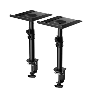 suptek Tall Clamp-on Speaker Stands Desk Mount, Height Adjustment, Tilt, Swivel, 9.6 x 8.8 Trays, Universal Audio Holders for Computer and Bookshelf Speakers, Elevated Sound, 2 Pack, Black, SDM001H suptek Tall Clamp-on Speaker Stands Desk Mount, Height Adjustment, Tilt, Swivel, 9.6 x 8.8 Trays, Universal Audio Holders for Computer and Bookshelf Speakers, Elevated Sound, 2 Pack, Black, SDM001H