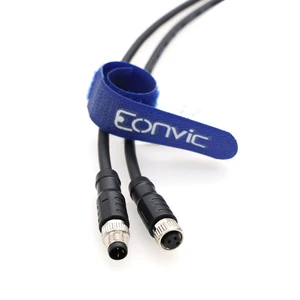 Eonvic M8 3 Pin A Code Male to Female Aviation Sensor Cable Waterproof Shielded Electrical Cable for Industrial Automation Control Fieldbus Network Eonvic M8 3 Pin A Code Male to Female Aviation Sensor Cable Waterproof Shielded Electrical Cable for Industrial Automation Control Fieldbus Network