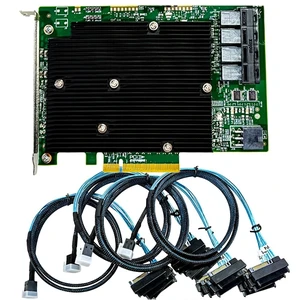 SAS HBA Card Compatible with LSI 9300-16i IT Mode 16-Port with SAS Cables SAS HBA Card Compatible with LSI 9300-16i IT Mode 16-Port with SAS Cables