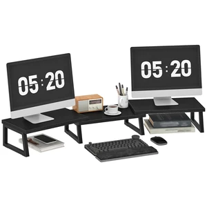 HOOBRO Dual Monitor Stand Riser, Computer Monitor Stand for PC, Black HOOBRO Dual Monitor Stand Riser, Computer Monitor Stand for PC, Black