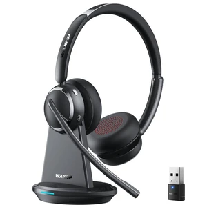 Wireless Headset with Mic for Work, Bluetooth 6.0 Headset with Microphone for PC, 65H AI Noise Cancelling Mic, 60ft Range, USB Dongle & Charging Base, On-Ear Headphones for Teams Zoom Call Cent Wireless Headset with Mic for Work, Bluetooth 6.0 Headset with Microphone for PC, 65H AI Noise Cancelling Mic, 60ft Range, USB Dongle & Charging Base, On-Ear Headphones for Teams Zoom Call Cent