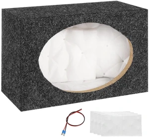 MECCANIXITY 6 x 9 Inch Ported Wooden Speaker Enclosure, Single Vented, Gray MECCANIXITY 6 x 9 Inch Ported Wooden Speaker Enclosure, Single Vented, Gray