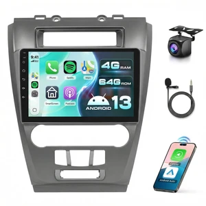 4G+64G Car Radio for Ford Fusion Mondeo Mustang 2009-2012 with Wireless CarPlay Android Auto, 10.1 Inch IPS Touch Screen Android 13 GPS WiFi Bluetooth DSP Audio HD Backup Camera 4G+64G Car Radio for Ford Fusion Mondeo Mustang 2009-2012 with Wireless CarPlay Android Auto, 10.1 Inch IPS Touch Screen Android 13 GPS WiFi Bluetooth DSP Audio HD Backup Camera