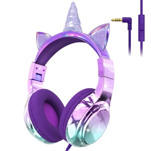 QearFun Kids Unicorn Headphones with Cord with Mic, 85/94dB Volume Limit QearFun Kids Unicorn Headphones with Cord with Mic, 85/94dB Volume Limit