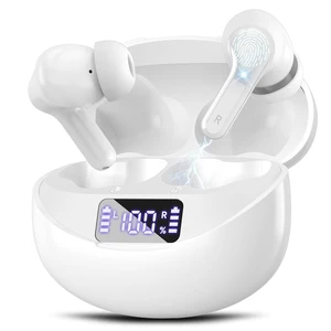 Fhumsh Wireless Earbuds Bluetooth 5.4 Headphones, Noise Cancelling Mic Ear Buds with 50H Playback, LED Digital Display, lPX7 Waterproof Earphones for Office/Running/Workout(White) Fhumsh Wireless Earbuds Bluetooth 5.4 Headphones, Noise Cancelling Mic Ear Buds with 50H Playback, LED Digital Display, lPX7 Waterproof Earphones for Office/Running/Workout(White)