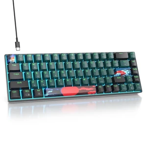 iRoboosta Portable 60% Mechanical Gaming Keyboard Blue/Black, Blue LED Backlit Wired Key Board with Red Switch, Compact 68 Keys Mini Office Keyboards for Laptop PC (68 Soundwave A/Red Switch) iRoboosta Portable 60% Mechanical Gaming Keyboard Blue/Black, Blue LED Backlit Wired Key Board with Red Switch, Compact 68 Keys Mini Office Keyboards for Laptop PC (68 Soundwave A/Red Switch)