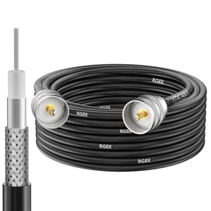 YTXCABLE RG8X Coaxial Cable Optional, PL-259 Male UHF Connector Jumper Cable, Low Loss 50 Ohm for CB HAM Radio, HF VHF Radio, Antenna Analyzer, SWR Meter (PL259 to PL259 RG8x, 35FT) YTXCABLE RG8X Coaxial Cable Optional, PL-259 Male UHF Connector Jumper Cable, Low Loss 50 Ohm for CB HAM Radio, HF VHF Radio, Antenna Analyzer, SWR Meter (PL259 to PL259 RG8x, 35FT)