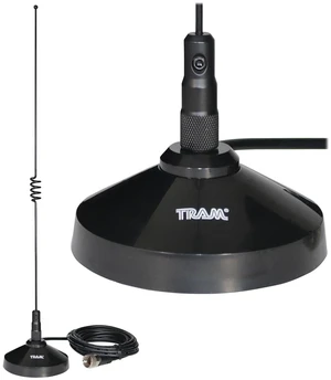 Tram 100-Watt Pretuned Dual-Band 144 MHz to 148MHz VHF/435 MHz to 450 MHz UHF Amateur Radio Antenna Kit with Magnet Mount and Cable Tram 100-Watt Pretuned Dual-Band 144 MHz to 148MHz VHF/435 MHz to 450 MHz UHF Amateur Radio Antenna Kit with Magnet Mount and Cable