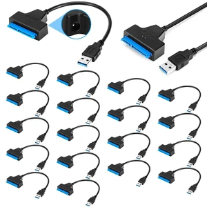 20 Pack USB to SATA Adapter Cable USB 3.0 Hard Drive Adapter for SSD HDD 20 Pack USB to SATA Adapter Cable USB 3.0 Hard Drive Adapter for SSD HDD
