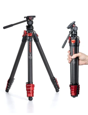 IFOOTAGE Tripod TC3B with Head K3 Carbon Fiber Video Tripod IFOOTAGE Tripod TC3B with Head K3 Carbon Fiber Video Tripod