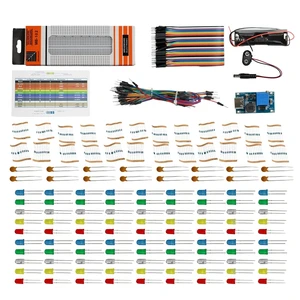 Electronics Kit for Arduino, Breadboard, LEDs, Resistors, Boost Module Electronics Kit for Arduino, Breadboard, LEDs, Resistors, Boost Module