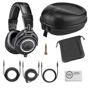 Audio-Technica ATH-M50x Closed-Back Monitor Headphones ^^ Black Bundle Audio-Technica ATH-M50x Closed-Back Monitor Headphones ^^ Black Bundle