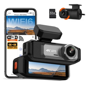 Syayhti 4K+4K Dash Cam Front and Rear, 5.8GHz WiFi 6 Dash Camera for Cars, 170 Ultra Wide Angle, 3.19" IPS Screen, 24H Parking Mode, Free 32GB Card, Night Vision, G-Sensor & Emergency Lock Syayhti 4K+4K Dash Cam Front and Rear, 5.8GHz WiFi 6 Dash Camera for Cars, 170 Ultra Wide Angle, 3.19" IPS Screen, 24H Parking Mode, Free 32GB Card, Night Vision, G-Sensor & Emergency Lock