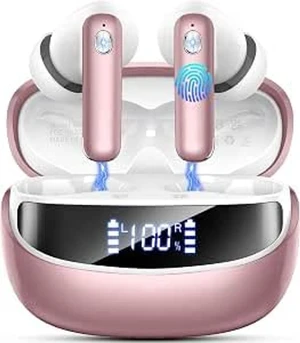 Wireless Earbuds, Bluetooth 5.4 Headphones, in-Ear Earphones with 4 ENC Mics Deep Bass Stereo, 40H Playtime LED Display Mini Charging Case Ear Buds, IP7 Waterproof Wireless Headphones fo Wireless Earbuds, Bluetooth 5.4 Headphones, in-Ear Earphones with 4 ENC Mics Deep Bass Stereo, 40H Playtime LED Display Mini Charging Case Ear Buds, IP7 Waterproof Wireless Headphones fo