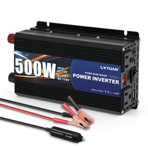 LVYUAN 500W Pure Sine Wave Power Inverter 12V DC to 110V/120V LVYUAN 500W Pure Sine Wave Power Inverter 12V DC to 110V/120V