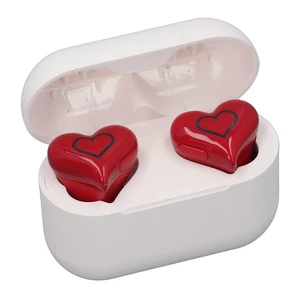 Erchineko Heart Shaped Wireless Earbuds, Bluetooth 5.3 Headphones with 6 Colors Gradient Light and USB C Charging Case, with Wireless Charging for Sports Workouts and Travel (Red) Erchineko Heart Shaped Wireless Earbuds, Bluetooth 5.3 Headphones with 6 Colors Gradient Light and USB C Charging Case, with Wireless Charging for Sports Workouts and Travel (Red)