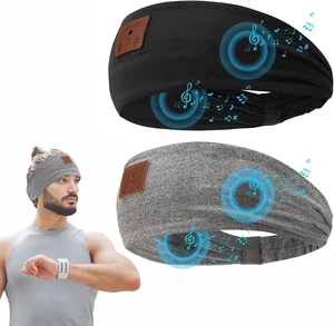 BULYPAZY 2-Pack Sleep Headphones Bluetooth Headband, Headband Headphones with Ultra-Thin Speakers, Sleeping Headphones for Side Sleepers, Running, Insomniac, Travel, MeditationBlack&Grey BULYPAZY 2-Pack Sleep Headphones Bluetooth Headband, Headband Headphones with Ultra-Thin Speakers, Sleeping Headphones for Side Sleepers, Running, Insomniac, Travel, MeditationBlack&Grey