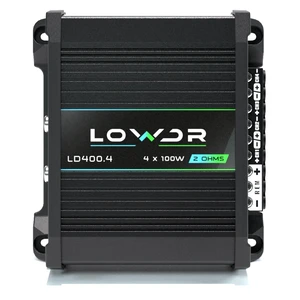 LOWDR LD 400.4_2 Ohm Car Audio Digital Mono Amplifier 400W RMS 4 Channel RCA & High Input Crossover LPF HPF and Flat Mode Full Range 2 Ohm Stable LOWDR LD 400.4_2 Ohm Car Audio Digital Mono Amplifier 400W RMS 4 Channel RCA & High Input Crossover LPF HPF and Flat Mode Full Range 2 Ohm Stable