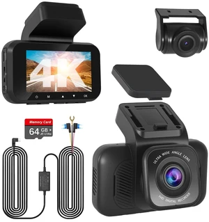 Kymvibt Dash Cam Front and Rear, 4K Dash Camera for Cars, Dual Dashcam with Hardwire Kit, 3" Screen Car Camera, 64GB Card Included, Night Vision, 24 Hours Parking Monitor, G-Sensor, Support 256 GB Max Kymvibt Dash Cam Front and Rear, 4K Dash Camera for Cars, Dual Dashcam with Hardwire Kit, 3" Screen Car Camera, 64GB Card Included, Night Vision, 24 Hours Parking Monitor, G-Sensor, Support 256 GB Max