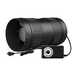 FanGoFast 4 Inch Inline Duct Fan 130CFM Airflow with Stepless Speed Control Low Noise Energy Saving Ventilation Booster Fan for Grow Tents,Workshops,Basements FanGoFast 4 Inch Inline Duct Fan 130CFM Airflow with Stepless Speed Control Low Noise Energy Saving Ventilation Booster Fan for Grow Tents,Workshops,Basements