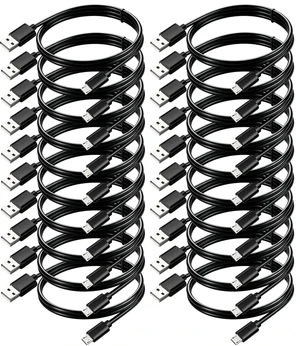 Micro USB Cable 3FT 20-Pack,Multipack Fast Charging USB 2.0 Data Sync Black Micro USB Cable 3FT 20-Pack,Multipack Fast Charging USB 2.0 Data Sync Black