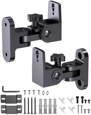 Universal Speaker Wall Mount Bracket for Rear & Bookshelf Speakers, 2 Pack Universal Speaker Wall Mount Bracket for Rear & Bookshelf Speakers, 2 Pack