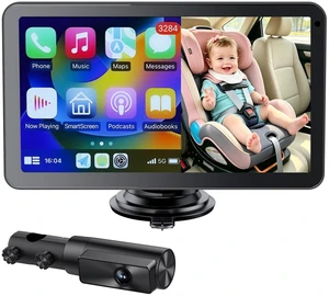 Baby Car Camera with 7" IPS Touchscreen, CarPlay & Android Auto Compatible, 1080P AHD Baby Car Monitor, IR Night Vision,360 Rotation Live Rear-Seat View, Alternative to Rear-Facing Baby Mirrors Baby Car Camera with 7" IPS Touchscreen, CarPlay & Android Auto Compatible, 1080P AHD Baby Car Monitor, IR Night Vision,360 Rotation Live Rear-Seat View, Alternative to Rear-Facing Baby Mirrors