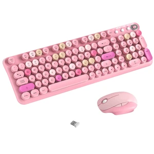 COVEVA Colorful Wireless Keyboard and Mouse Combo (Pink Colorful) COVEVA Colorful Wireless Keyboard and Mouse Combo (Pink Colorful)