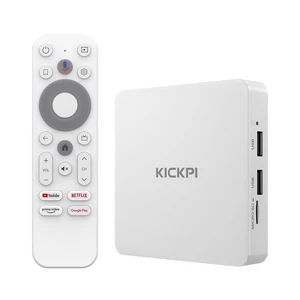 KICKPI KP1 Android TV Box Google Certified 4K Streaming Device 2GB RAM 16GB ROM with Voice Search, Chromecast Built-in Dolby Audio WiFi5 Bluetooth 5.0, Smart Home Entertainment (White) KICKPI KP1 Android TV Box Google Certified 4K Streaming Device 2GB RAM 16GB ROM with Voice Search, Chromecast Built-in Dolby Audio WiFi5 Bluetooth 5.0, Smart Home Entertainment (White)