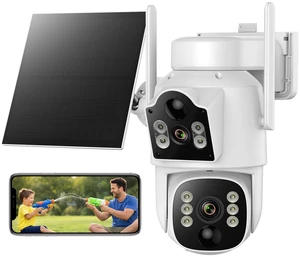 Camcamp 4G Cellular Security Camera, Solar Camera Wireless Outdoor 2K 360 PTZ Live View with Auto-Tracking, Color Night Vision, Built-in SIM Card, Cloud Storage, IP66 Weatherproof Camcamp 4G Cellular Security Camera, Solar Camera Wireless Outdoor 2K 360 PTZ Live View with Auto-Tracking, Color Night Vision, Built-in SIM Card, Cloud Storage, IP66 Weatherproof