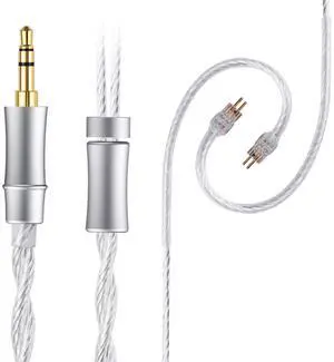 HiFi Earphone Audio Upgrade Cable,8N Silver Plated Headphone Cords,1.3m in Ear Monitor IEM Cord for Audiophile Musician Drummer 3.5mm Plug(0.78mm 2Pin 4.2ft) HiFi Earphone Audio Upgrade Cable,8N Silver Plated Headphone Cords,1.3m in Ear Monitor IEM Cord for Audiophile Musician Drummer 3.5mm Plug(0.78mm 2Pin 4.2ft)