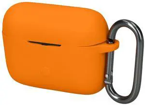 Cover for Marshall Motif II ANC Case - Silicone Cover for Earbuds Charging Case - Protective Headphone Holder with Carabiner Clip - Orange Cover for Marshall Motif II ANC Case - Silicone Cover for Earbuds Charging Case - Protective Headphone Holder with Carabiner Clip - Orange
