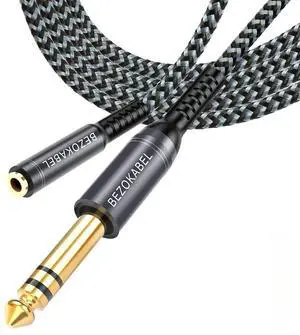 1/4 to 3.5mm Headphone Adapter 8ft, TRS 6.35mm Male to 3.5mm Female, 1/4 to 1/8 Stereo Jack Adapter for Amplifiers, Guitar- 8ft 1/4 to 3.5mm Headphone Adapter 8ft, TRS 6.35mm Male to 3.5mm Female, 1/4 to 1/8 Stereo Jack Adapter for Amplifiers, Guitar- 8ft