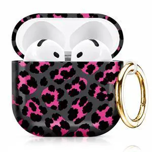 Compatiable with AirPod 4 Protective Case 2024, Soft Protective Case with Keychain for Women,Cute& Sleek Design Shockproof Charging Case Cover for AirPod 4(Pink Black Leopard) Compatiable with AirPod 4 Protective Case 2024, Soft Protective Case with Keychain for Women,Cute& Sleek Design Shockproof Charging Case Cover for AirPod 4(Pink Black Leopard)