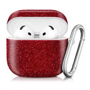 Compatible with AirPod 4th Generation 2024 Case, Shockproof Anti-Drop Protective Cover, Cute Case for Women Men with Keychain(Red) Compatible with AirPod 4th Generation 2024 Case, Shockproof Anti-Drop Protective Cover, Cute Case for Women Men with Keychain(Red)