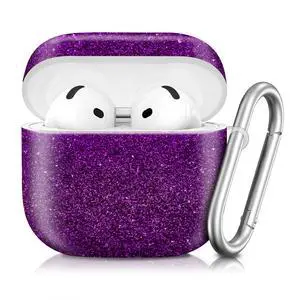 Compatible with AirPod 4th Generation 2024 Case, Shockproof Anti-Drop Protective Cover, Cute Case for Women Men with Keychain(Purple) Compatible with AirPod 4th Generation 2024 Case, Shockproof Anti-Drop Protective Cover, Cute Case for Women Men with Keychain(Purple)