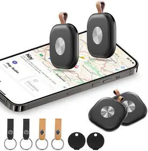4-Pack Smart Air Tracker Tags, Works with Apple Find My APP (iOS Only) | Bluetooth Item Locator, Loud Sound, Replaceable Battery, Suitable for Luggage, Bags, Wallets, Backpacks, Keys, Black 4-Pack Smart Air Tracker Tags, Works with Apple Find My APP (iOS Only) | Bluetooth Item Locator, Loud Sound, Replaceable Battery, Suitable for Luggage, Bags, Wallets, Backpacks, Keys, Black