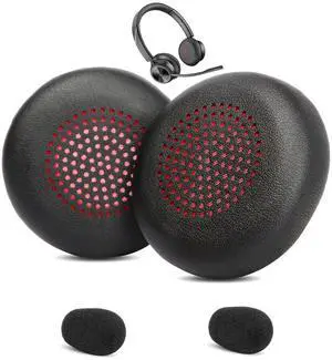Replacement Ear Pads for Poly Savi 7300 7310 7320 7410 Office Headsets | Earpads with High-Density Foam and Protein Leather, Black Replacement Ear Pads for Poly Savi 7300 7310 7320 7410 Office Headsets | Earpads with High-Density Foam and Protein Leather, Black