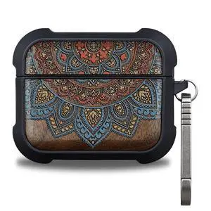 Walnut Solid Wood for AirPods Pro 3 Case (2025), Sunburst Mandala | AirPods Pro Case 3rd Generation, Titanium metal Quick Released Keychain, Compatible with Wireless Charging, Hand-Drawn Style Walnut Solid Wood for AirPods Pro 3 Case (2025), Sunburst Mandala | AirPods Pro Case 3rd Generation, Titanium metal Quick Released Keychain, Compatible with Wireless Charging, Hand-Drawn Style